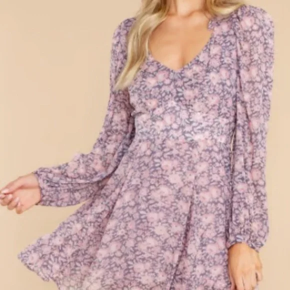 Loveshackfancy Cassidy Floral-Print Georgette Mini Dress - size 8 - Picture 3 of 9